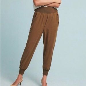 Maeve by Anthropologie silk track pants NWT M